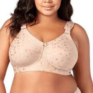 Elila Super Curves Full Coverage Softcup Bra 1305, J, Nude New With Tags Size 48